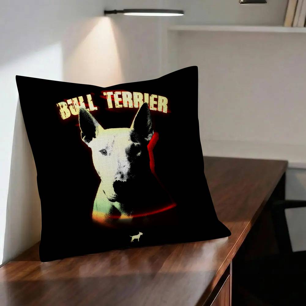 Cartoon Bull Terrier Series Personalized Pillow Cover Kids Bedroom Wild Party Decor Pillowcase kid Birthday shower Gift