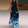 Vestidos estampados Vintage para mujer, vestido largo bohemio de verano sin mangas con cuello en V, Vestidos largos informales elegantes para fiesta en la playa