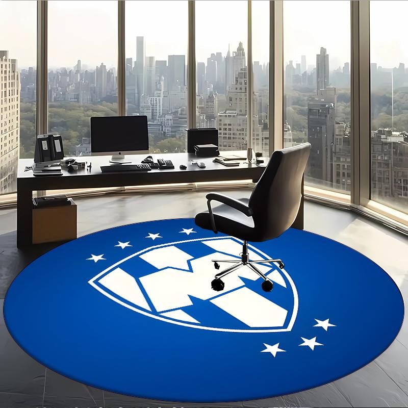 Club De Fútbol Monterrey (1) Round Office Rug Decorative Floor Rug for Office Bedroom Living Room and Home Space