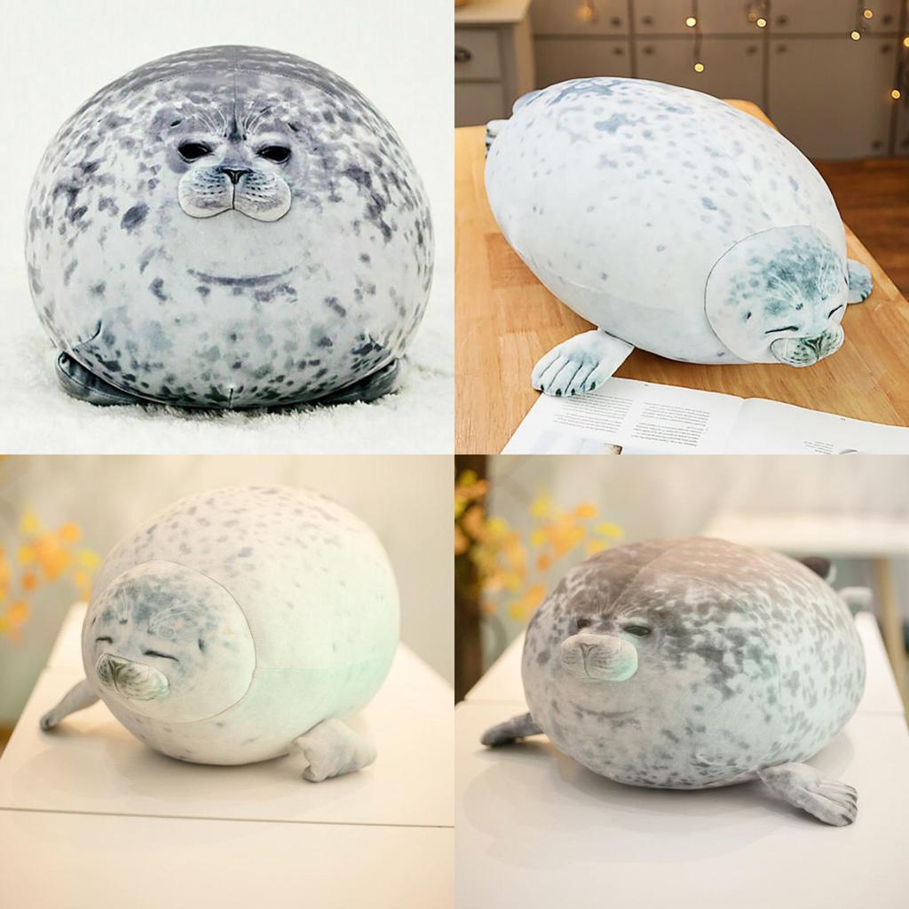 Large Chubby Blob Seal Plush Toy Animal Pillow Pet Soft And Cute Ocean Stuffed Doll Gift