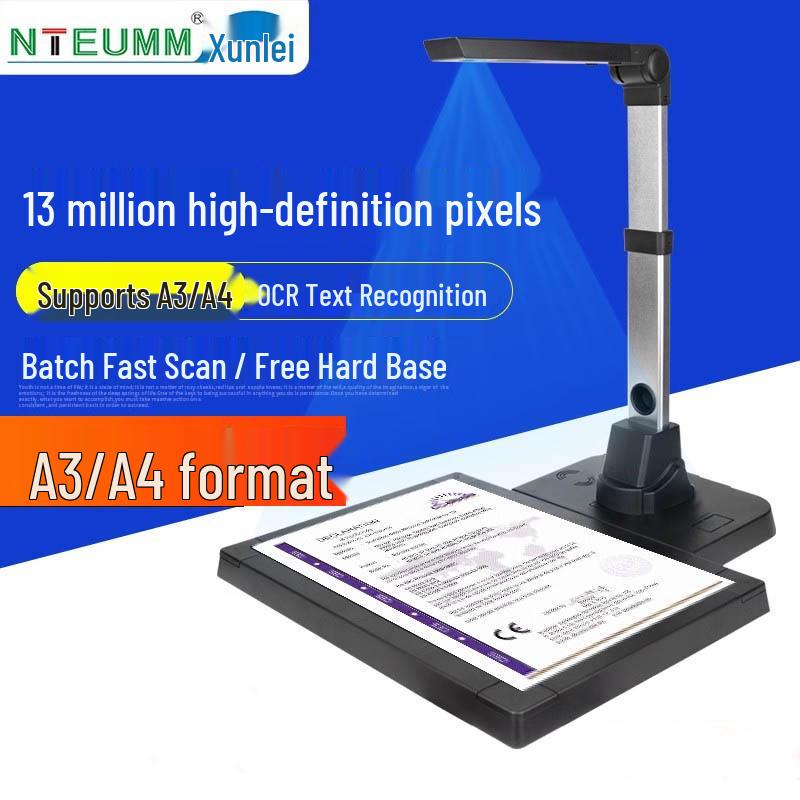 Xunlei 20MP High-Speed Document Scanner for A3/A4, Office & Teaching Use