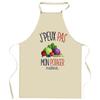 Kitchen Apron - Vegetable Garden I Can't - Printed In France - Thick Cotton - Adjustable Ties