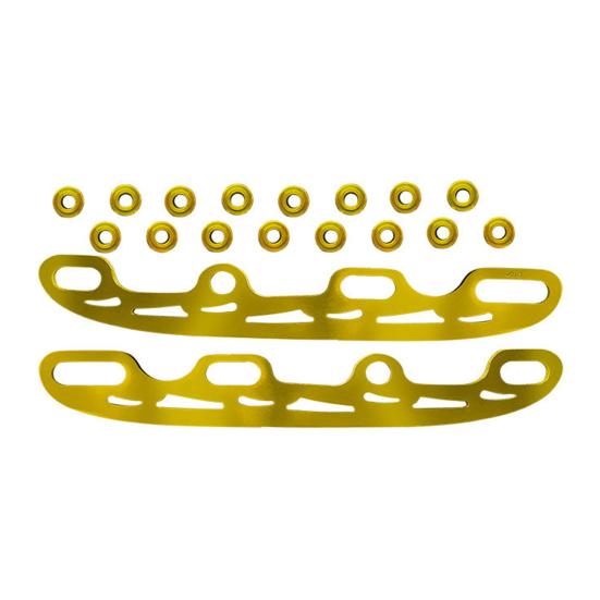 1 Pair Roller Skate Ski Blade Anti-rust Durable Stainless Steel Versatile Roller Ice