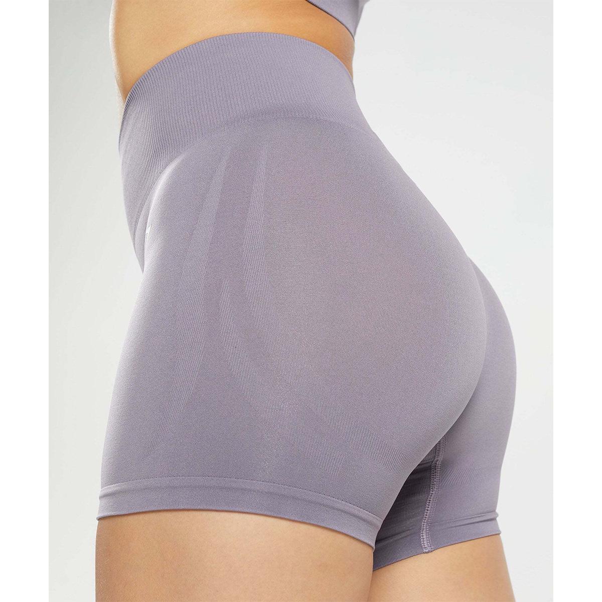 

Seamless High Waist Yoga Shorts for Women - Peach Lift Fit Medium темно-синього кольору