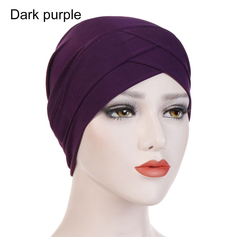 Cotton Head Wrap Knotted Headband Cancer Chemo Hat Hair Loss Women's Head Scarf Muslim Hijab Caps