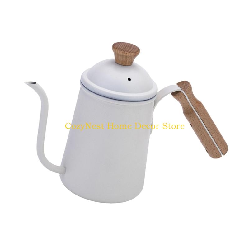 92MF Coffee Hand Brewing Pot 650ml Long Gooseneck Coffee Pot Stainless Steels Pours Over Kettle Camping Portable Pot