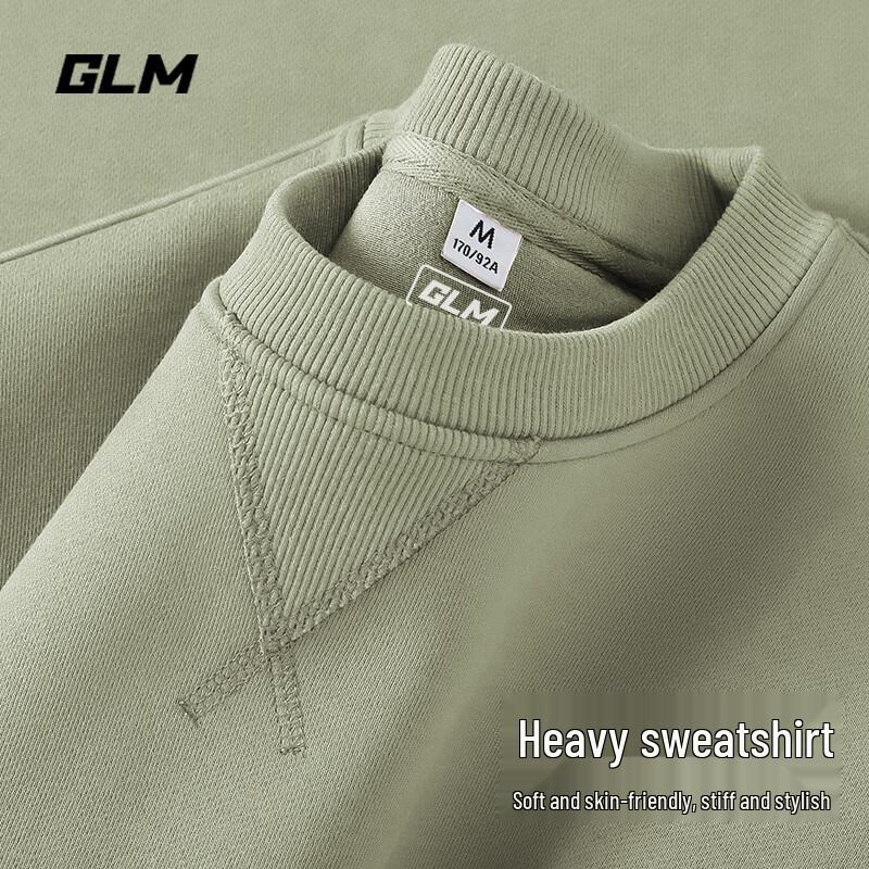 

GLM Men s Heavyweight Loose Fit Crewneck Sweatshirt with Inverted Triangle Print 4XL