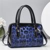 A Retro Shiny Leather Leopard Print Single-shoulder Bag for Women