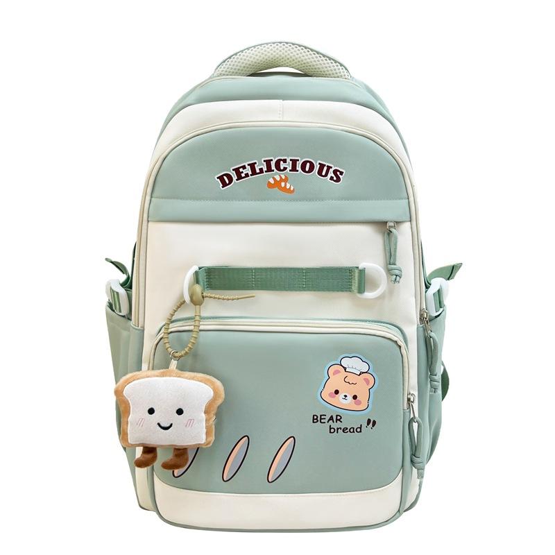 Korean Version Ins Style High-value Backpack Fashionable Large-capacity Schoolbag Junior High School High School College Student Schoolbag Female