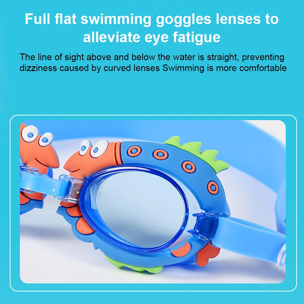Kids Cartoon Swimming Goggles Waterproof Adjustable Anti Fog Ergonomic Design Swimming Glasses For Boys Girls