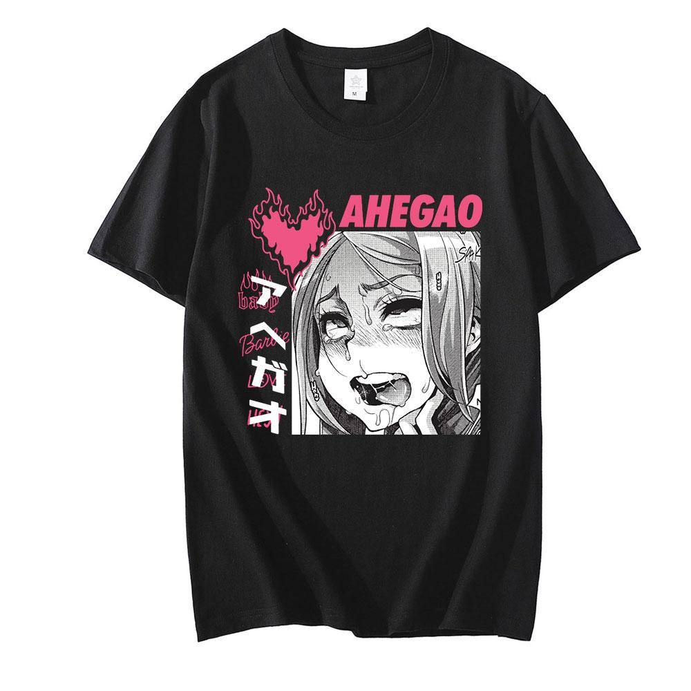 

Vintage Anime Cartoon Tees Hentai 2023 Women Clothes Gothic Tshirt Streetwear Alt Loose Tops Korean Summer Black T-shirt Fernan 3XL чорний