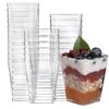50pcs Dessert Cups With Lids And Spoons Square Dessert Cups Set Reusable Plastic Dessert Cups