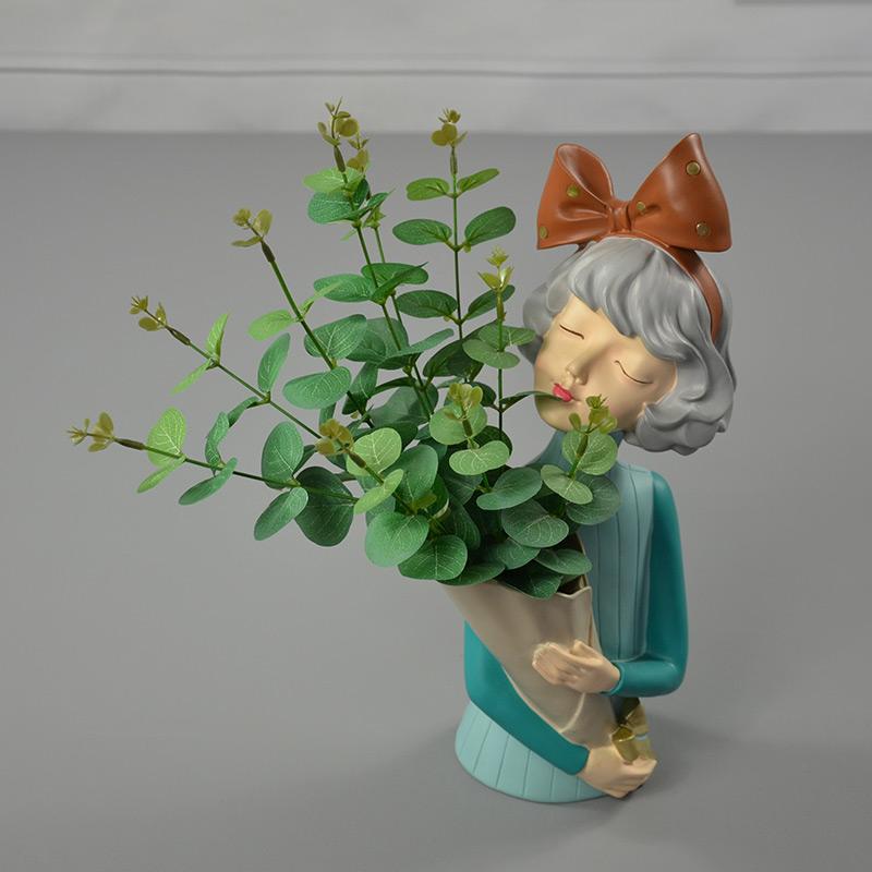 5Pcs Artificial Eucalyptus Leaves Fake Plants Grass for DIY Home Wedding Christmas Vases Decorative Flowers Wreaths Accessories