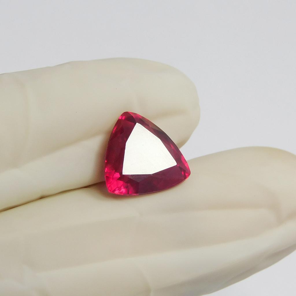 Trillion Cut 4.75 Ct Red Ruby Natural Loose Gemstone For Earring CERTIFIED P-4683-Ra