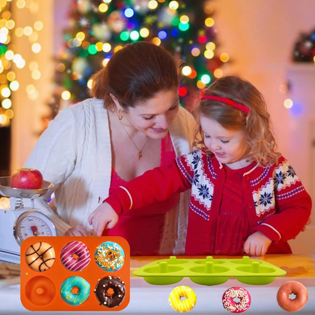 3Pcs Silicone Cake  6 Donut Making  Cake  Shaping Tool