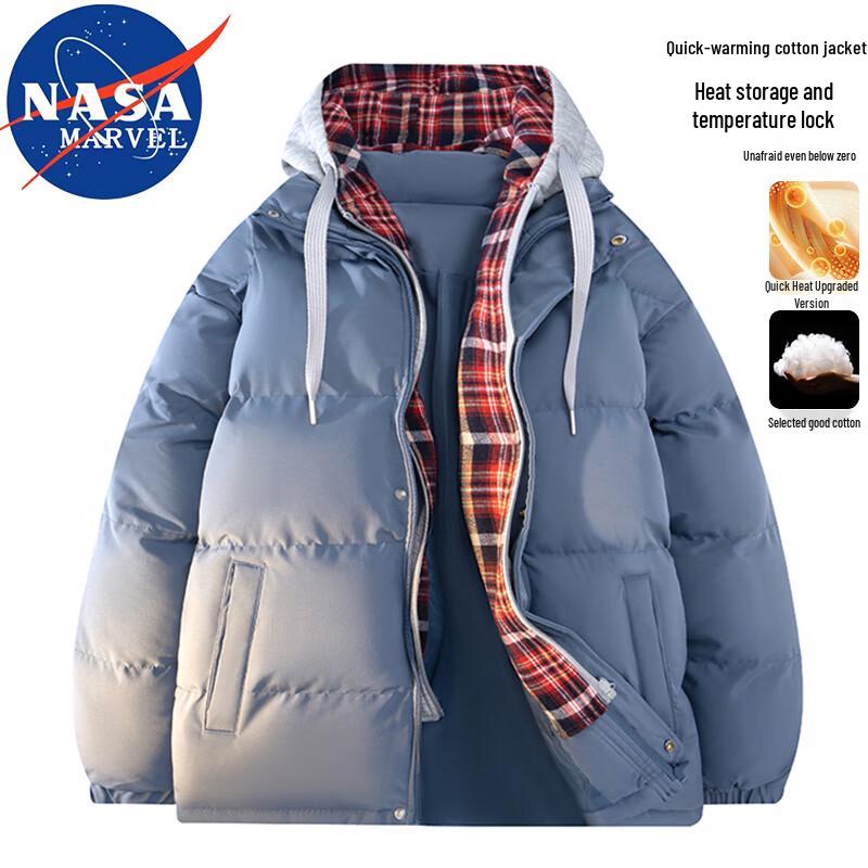 NASA MARVEL Men's Hooded Padded Jacket