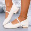 Fashion Mary Jane Shoes for Women New Fashion Medium Heeled Women Single Shoes Soft and Comfortable Red Ballet Shoes Zapatos De Mujer