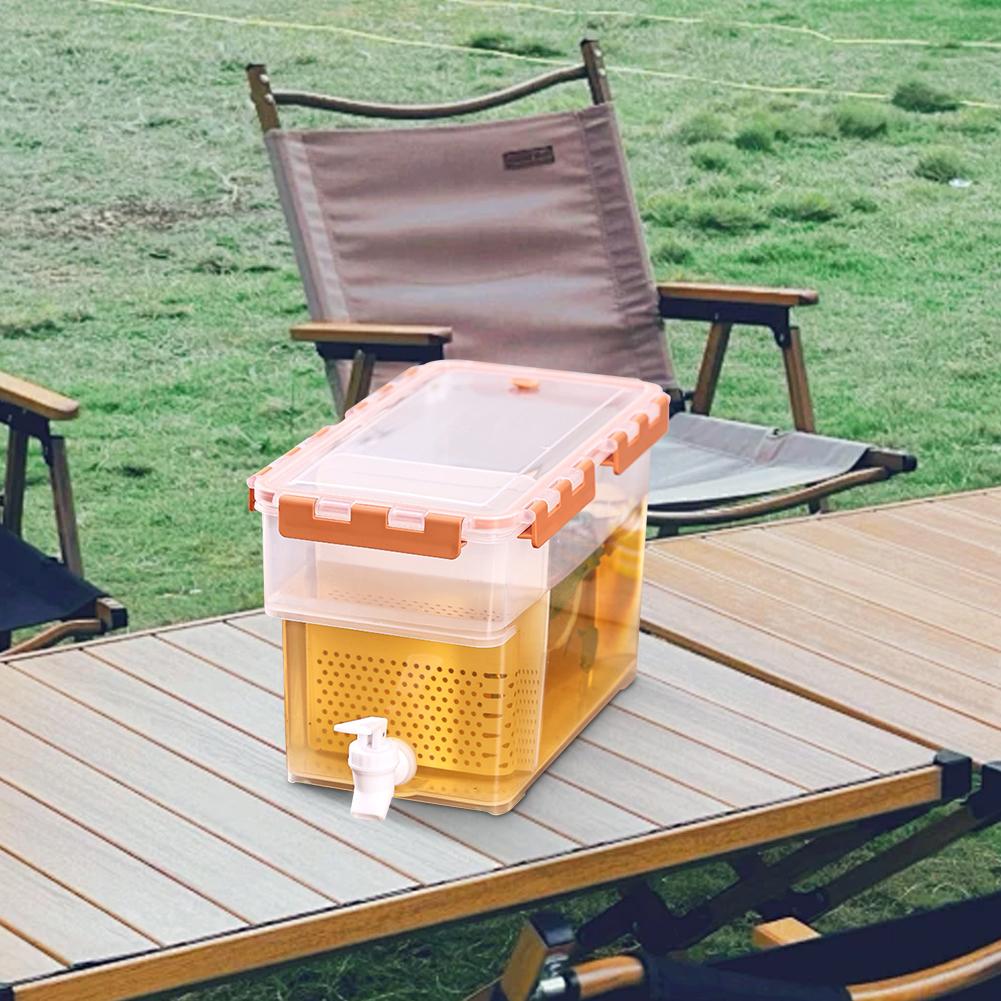3.5/6L Fridge Drink Dispenser Large Capacity Lemonade Tea Water Kettle Leakproof Summer Water Dispenser for Outdoor Picnic Party