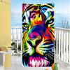 Lion Beach Towel Soft Durable Quick-Dry Comfortable Lightweight Suitable for Swimming, Gym, Camping, Yoga Vacation