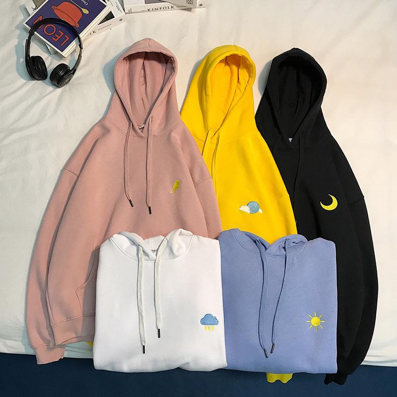 2026 Trendy Korean Style Women's Hoodie - Casual Hong Kong Style Plus Size Jacket for Couples