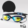 Junwen HD Waterproof Anti-Fog Electroplated Swimming Goggles