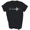 Airplane Pilot Heartbeat Student Plane Aircraft Lover T Shirt