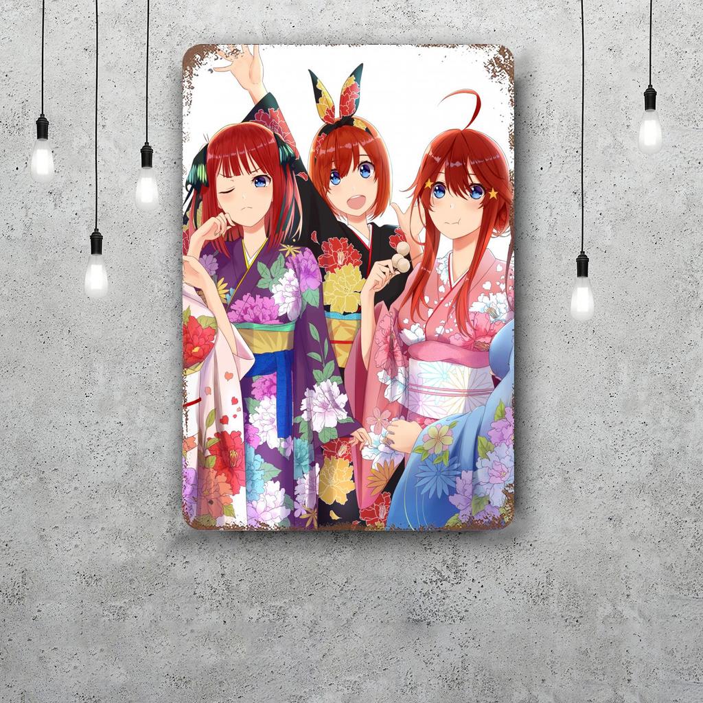 quintessential quintuplets TV drama Retro Vintage Tin Sign Poster Decorative Plaque Metal Plate Wall Decor