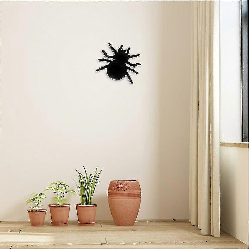Rc Remote Control Wall Climbing Horrible Big Black Spider Prank Toy Simulation Tricky Toy