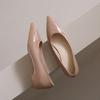 2025 new spring and autumn French nude pointed flat shoes women's versatile commuting light mouth single shoes evening shoes