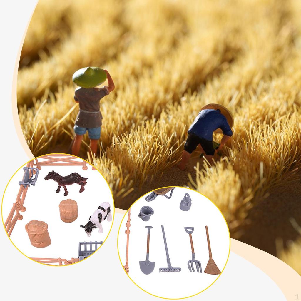 Farm Animals Figures Micro Landscape Detailed Texture Educational Toys Scenery Keeper Fairy Garden
