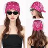 Paisley Bandana with Grommet, 55cm Vintage Cotton Scarf, DIY Ring Headband Neck Scarf