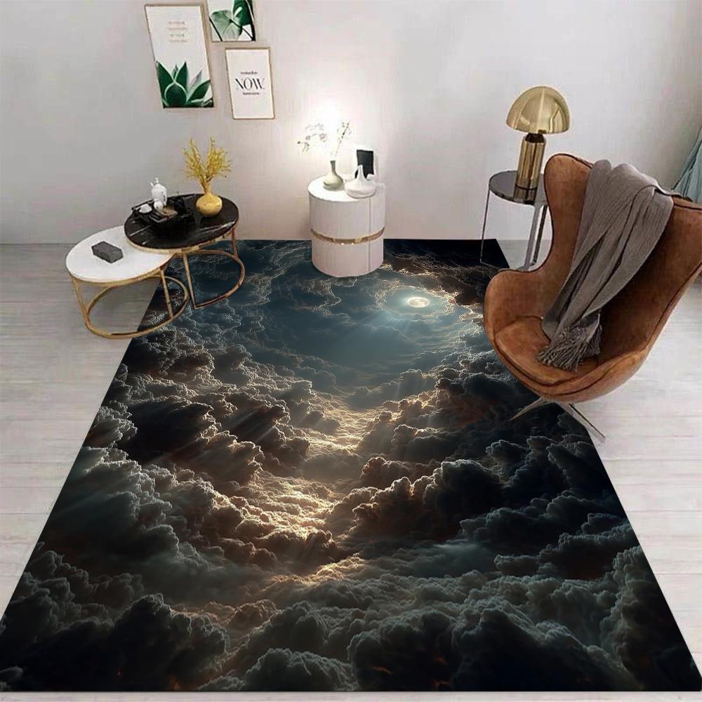 The Exquisite Craftsmanship of Nature Landscape Carpet Sky Sunshine Breaking Clouds Anti Slip Carpet Home Decoration Yoga Studio