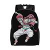 Demon Slayered Backpack Anime Characters Boy Polyester University Backpacks Print Streetwear School Bags Rucksack