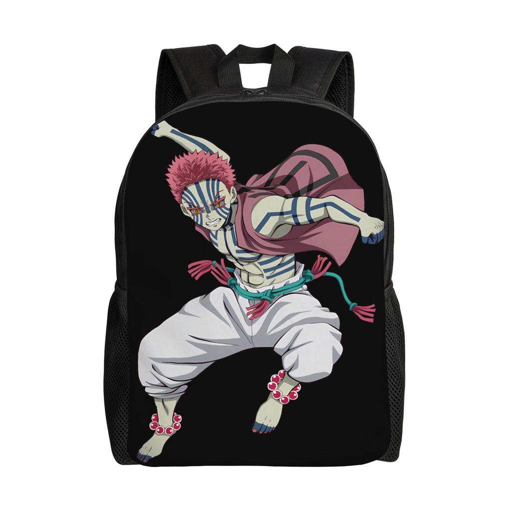 Demon Slayered Backpack Anime Characters Boy Polyester University Backpacks Print Streetwear School Bags Rucksack