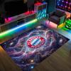 FC Bayern Design Kristall Samt Teppich Gemütlich Nicht?Rutschfester Teppich mit Aufdruck für Schlafzimmer Wohnzimmer Eingang