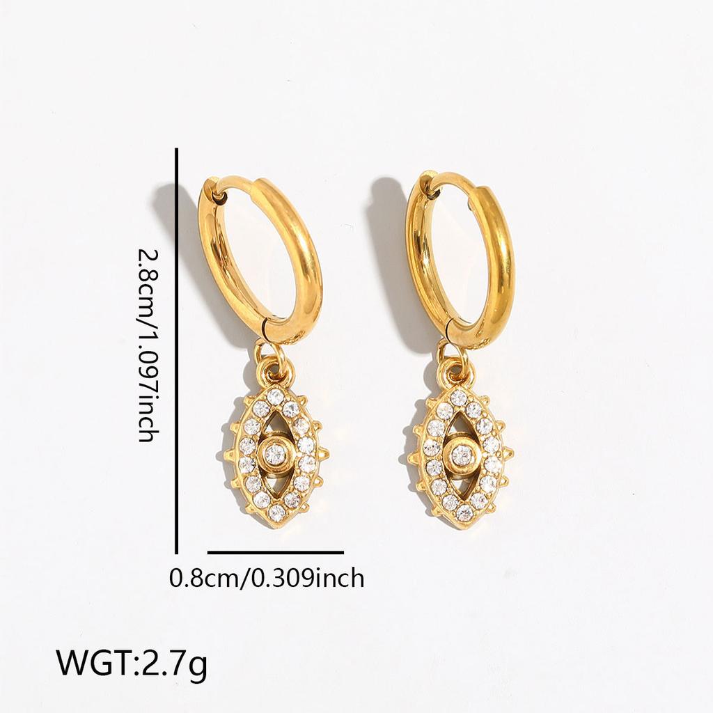 Novirassine Nautical Turtle Shell Hoop Earrings 18K Gold Plated Stainless Steel Zircon Jewelry for Women Summer Beach Dangle
