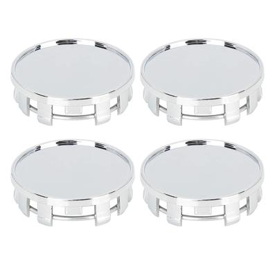 Uxcell Universal Wheel Center Hub Caps, 54mm Outer Diameter, 9 Clips, Protector, Silver Tone, 4 Pieces