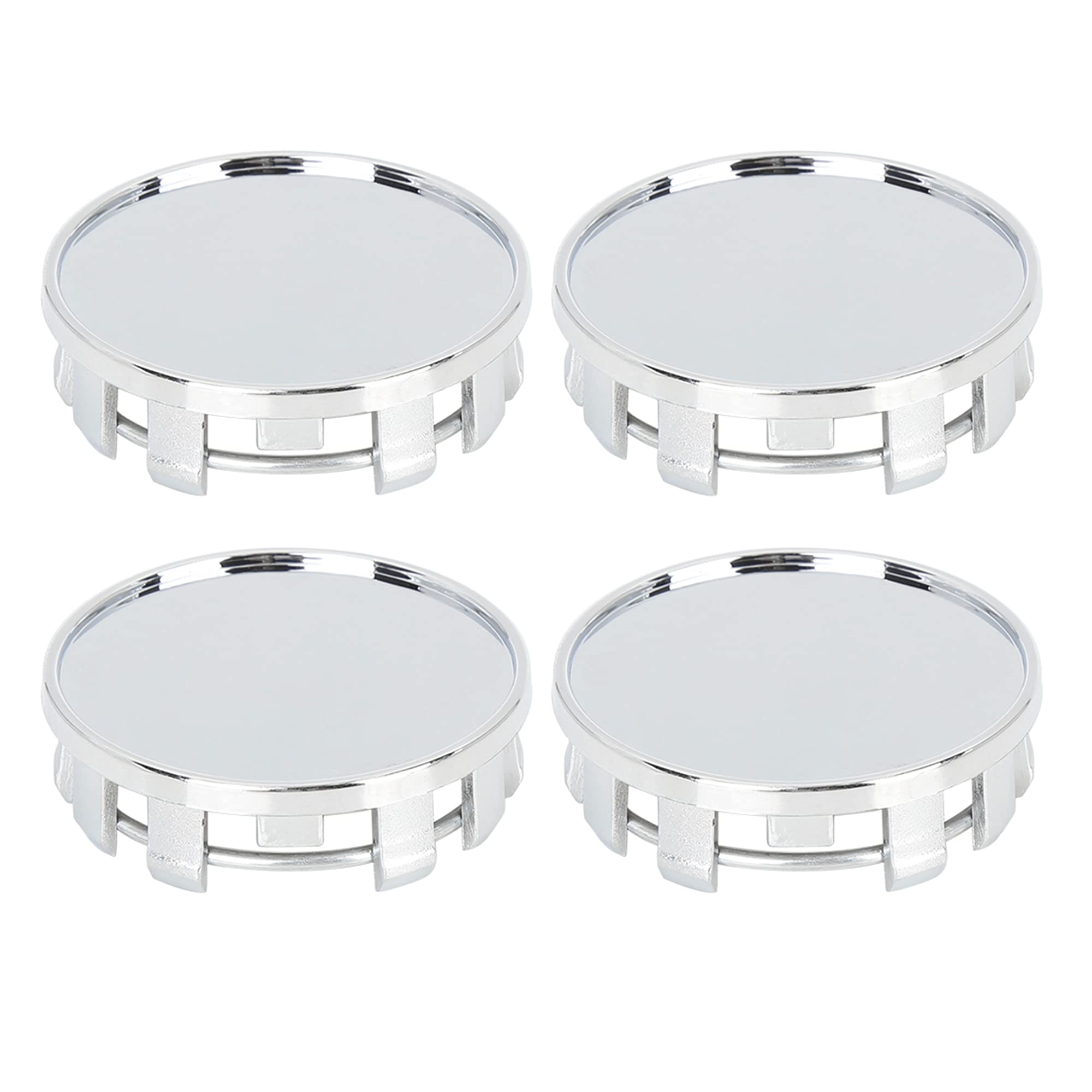 

uxcell Universal Wheel Center Hub Caps, 54mm Outer Diameter, 9 Clips, Protector, Silver Tone, 4 Pieces