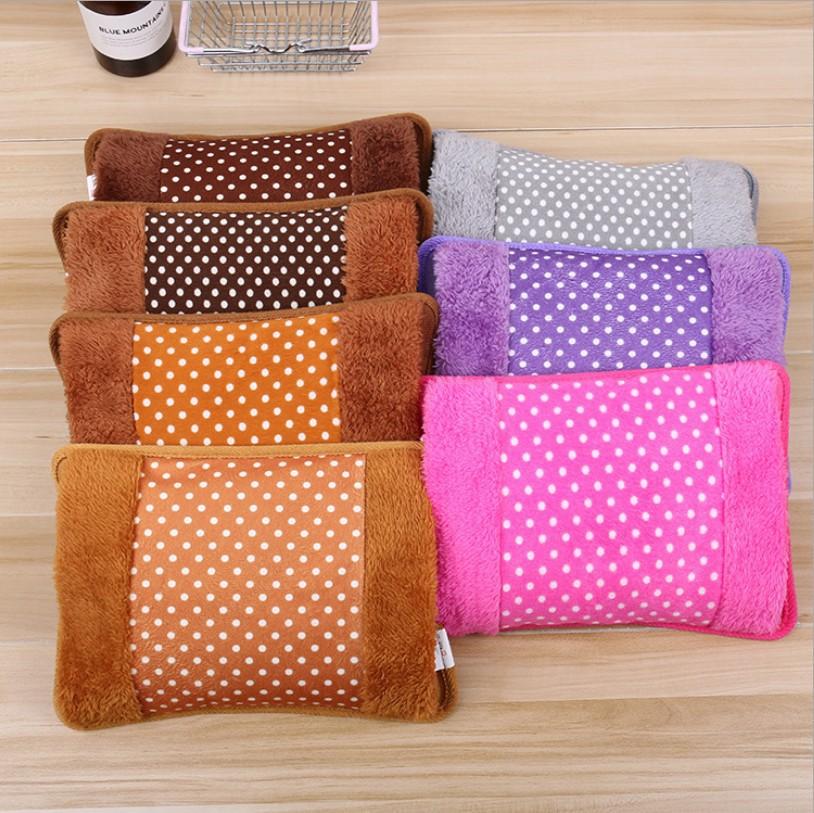 

Rechargeable Winter Dot Pattern Hands Warmer, Double Insert Hot Water Bag for Charging, EU 220V, 500W