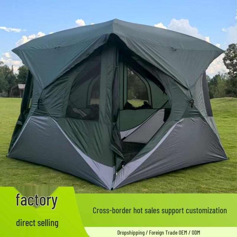 All-Season Rainproof Quick Setup Large Portable Camping Tent 4-6 Person Tent