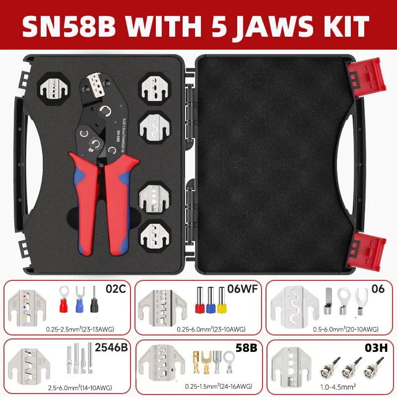 1 Set Crimping Pliers Set Wire Crimping Plier Box Kit For Tube Insulation Terminals Electrical Multi-functional Clamp Tools