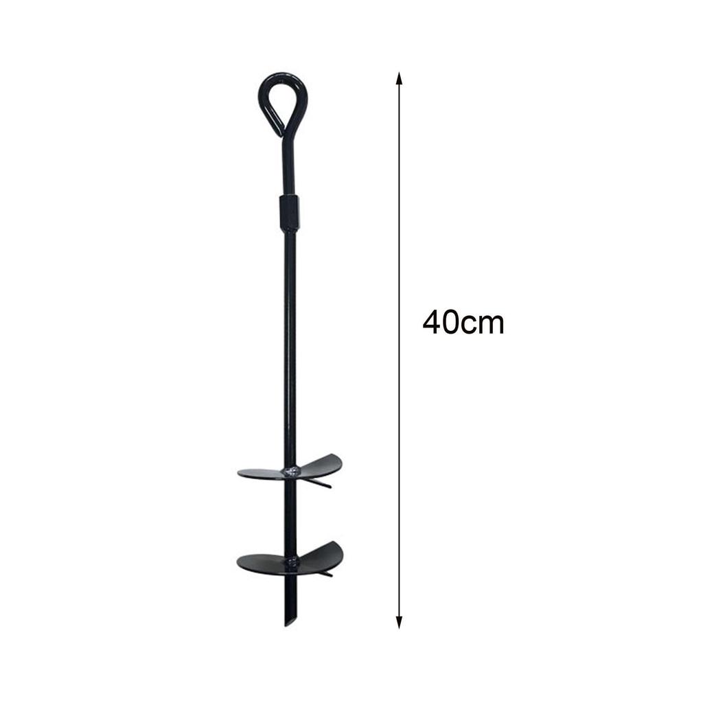 MERIGLARE 4x Screw-in Ground Anchors, Heavy-Duty Equipment for Tent Pegs, Tent Stakes, Sheds, Hiking, Swings, Canopies, and Carpentry