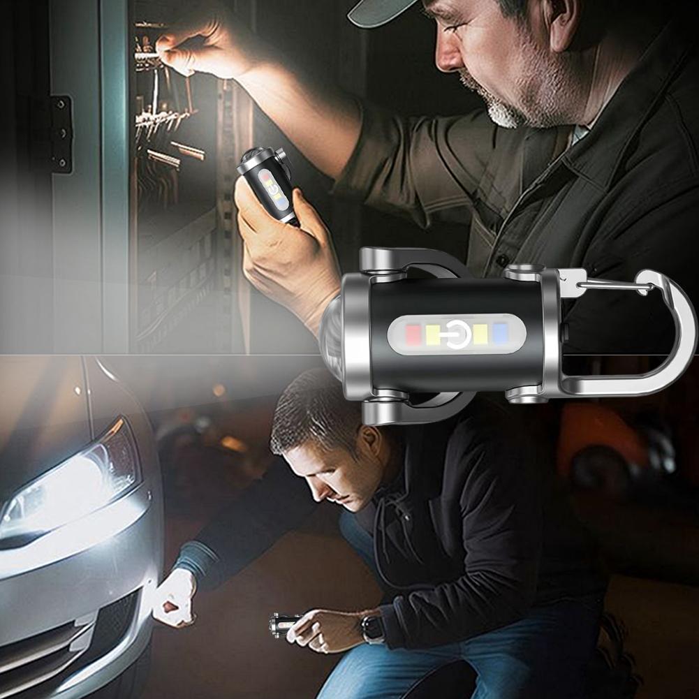 5-1PCS Rechargeable Keychain Flashlights Torch Emergency Keychain Light Hanging Portable Flashlight Waterproof Camping Lamp