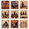 Set Artistico con Perle Finte Kit Fai da Te di Halloween, Set Creativo Ricamo con Perline 3D, Decorazione per la Casa Unica Spaventosa Fantasma Capra Strega Arte da Parete, Stagionale per Adulti, Principianti