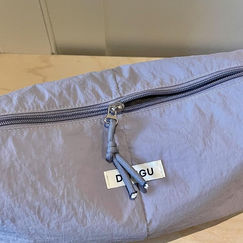 Casual Nylon Hobo Shoulder Bag with Zipper Closure Crossbody Purse for Women Daily Travel