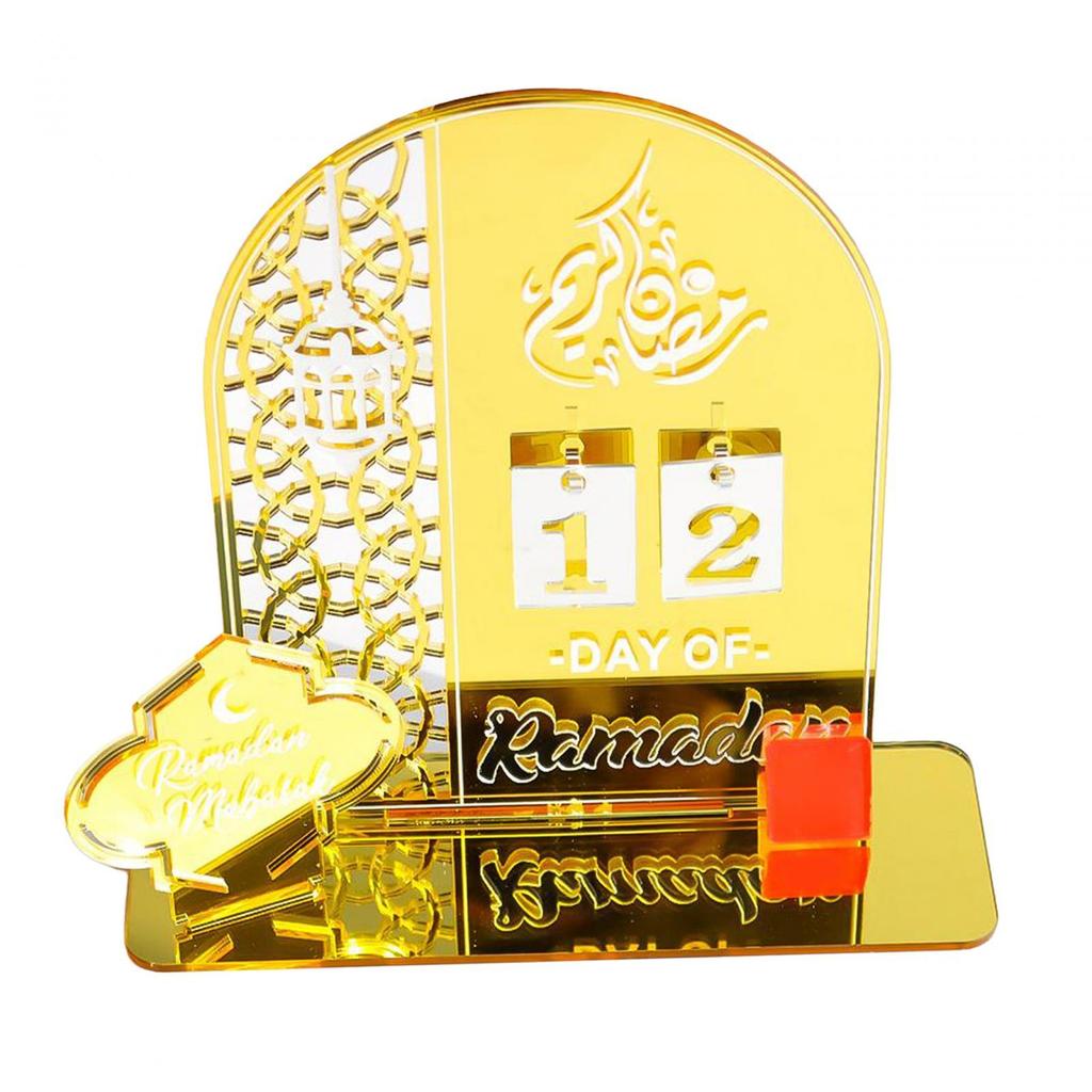 Eid Decor Decorative Gift for Kids Craft 30 Days Til Eid Ramadan Advent Calendar for Living Room Home Bedroom Window Fireplace