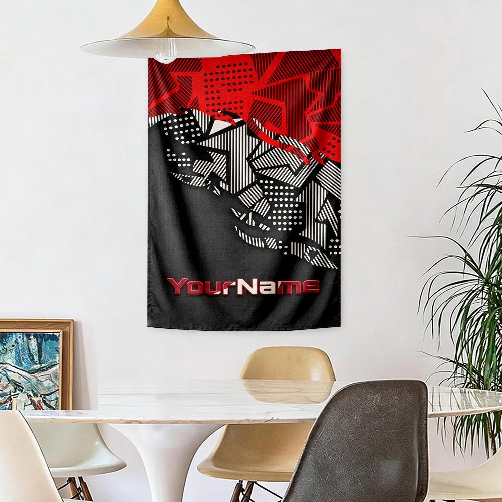 Ethnic Tribal Patterns Custom Your Name Wall Decor Tapestry Art For Pet Memorial Birthdaywedding Party Backdrop Family Gift