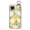 Durable Back Cover Phone Case For Sharp Aquos Zero6/Aquos Air Soft Case Flower Kickstand Wrist Strap Anti-dust Lanyard