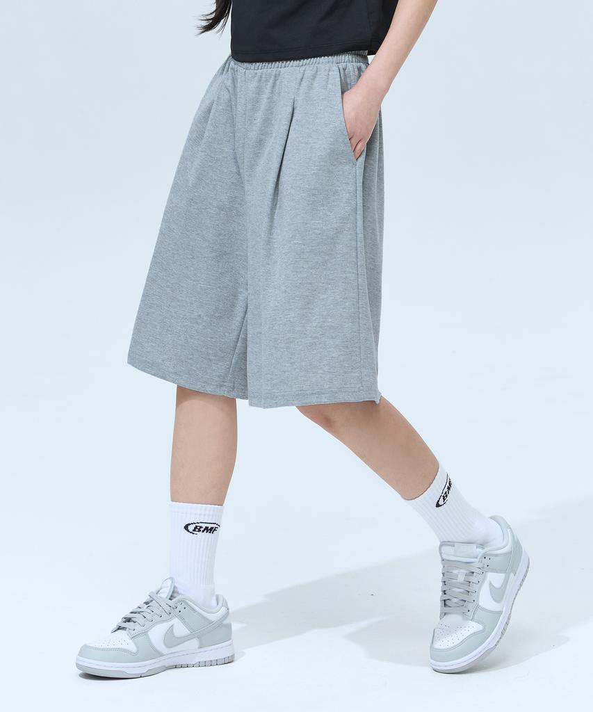 Beullaegmonseuteopis [2Pack] Cotton-Like Wide Bermuda Pants (Gray) / Bm260113