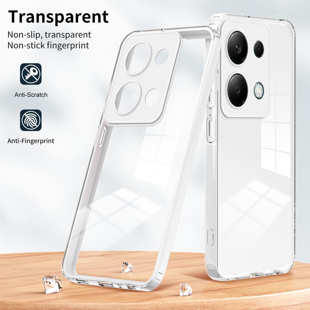 For Xiaomi Redmi Note 13 Pro 4G/Poco M6 Pro 4G Case Clear TPU+PC Shockproof Phone Shell